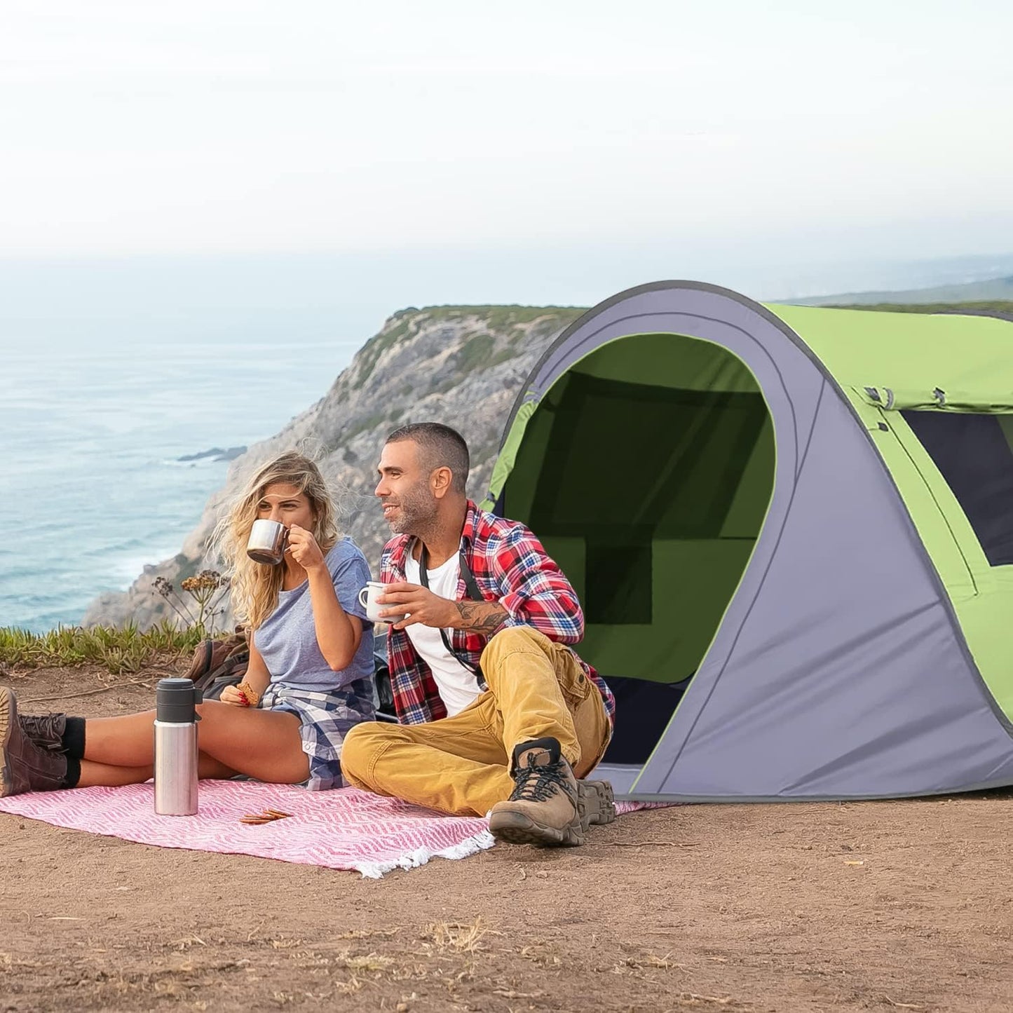 Pop Up Tent 2-3 Persons, Camping Travel Outdoor, Fully Automatic Tent,Waterproof