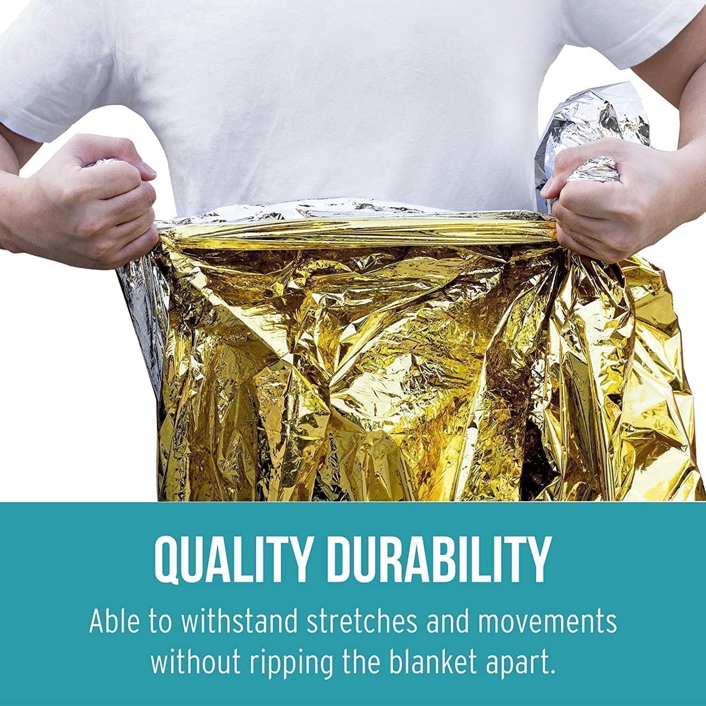 Emergency Blankets Foil Blankets Gold Silver, Thermal Blanket 210×160 cm